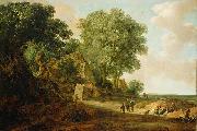 Jan van Goyen Landscape with Cottage and Figures oil on canvas